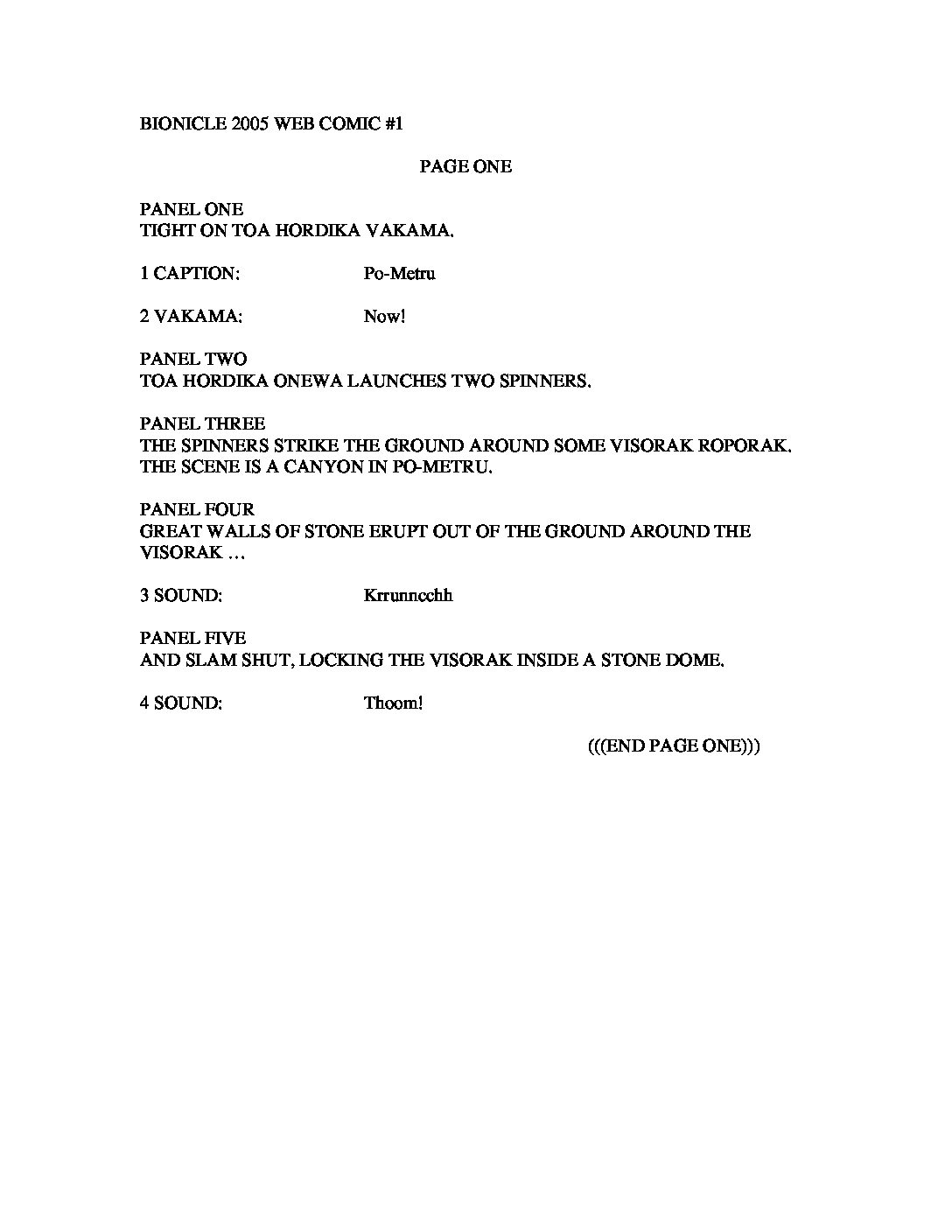 Exclusive Web Comic Script – Mask of Destiny