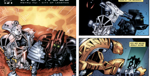 Metru Nui — City of Legends #1 cover and second page